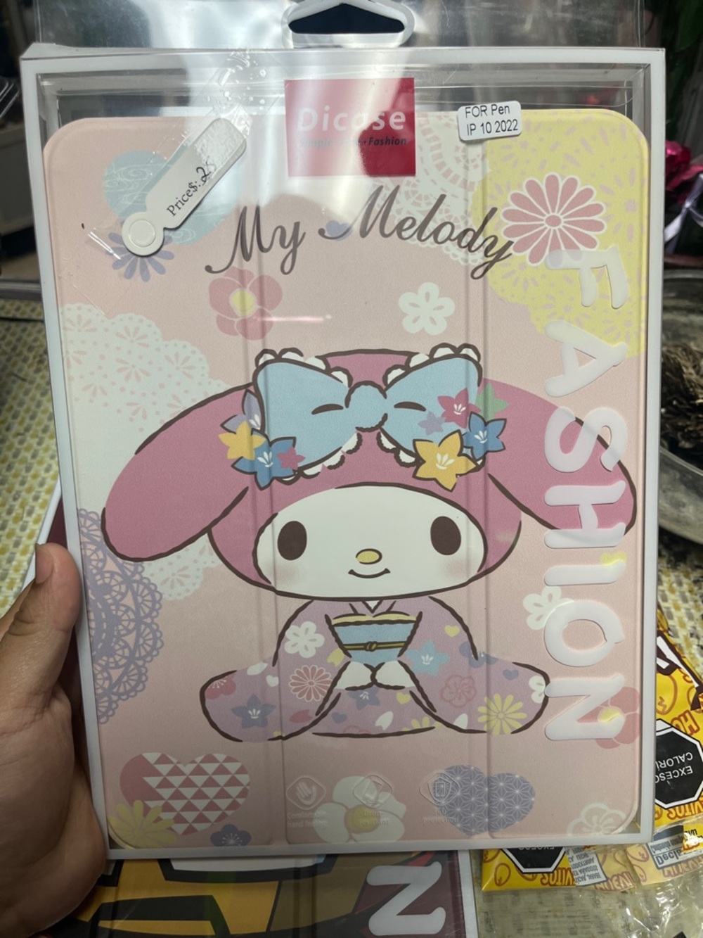My Melody Pink Tablet Folio Case with Bow - Compatible with iPad 10 (2022)